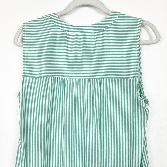 Beach Lunch Lounge Kammara Sleeveless Top Green & White Striped Size Small NWT - Picture 5 of 10
